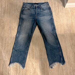 NWT 3x1 NYC high-rise, straight leg, distressed hem jeans